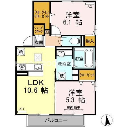 アールエム吉尾 の間取り