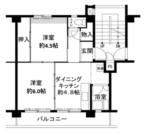 【間取り】 | ビレッジハウス鳴滝