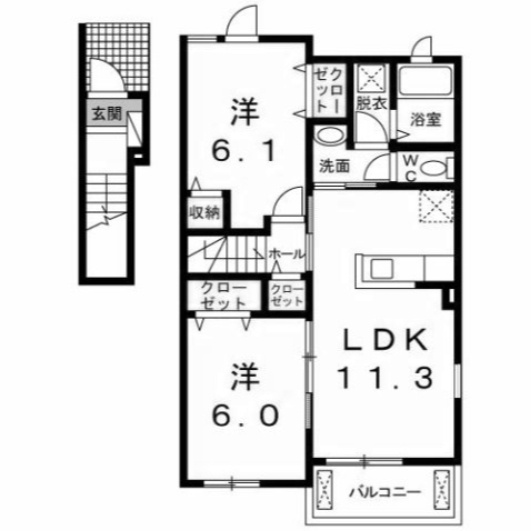 【間取り】 | カッツェ＆ラッテ　Ⅱ