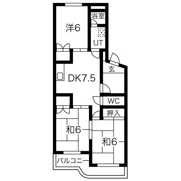 ロイヤルコテージ尾西の間取り