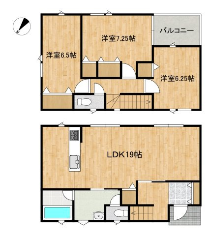 八戸市下長1丁目 第9-4号棟の間取り