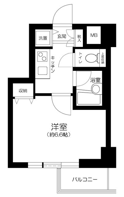 パレステュディオ本郷東大前の間取り|1K