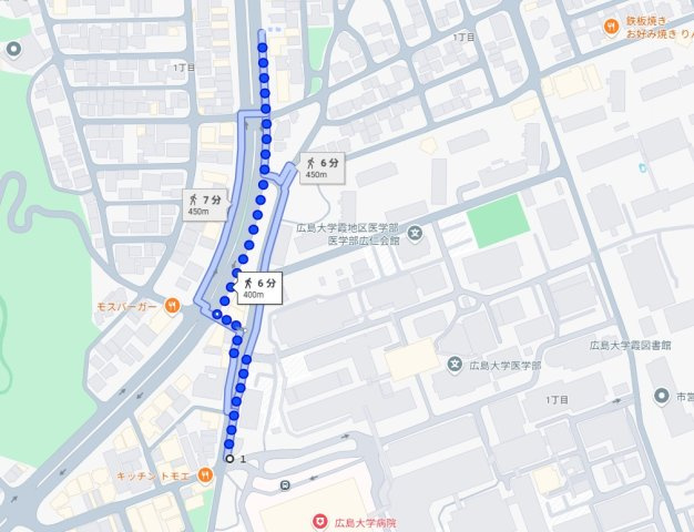★3+1プログラム★アベニュー西山の地図|広島大学霞キャンパス入口まで徒歩6分
（6 min. walk to Hiroshima University.)