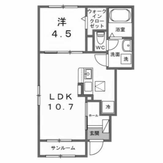 【間取り】 | ウエスト．ゲート　Ⅰ