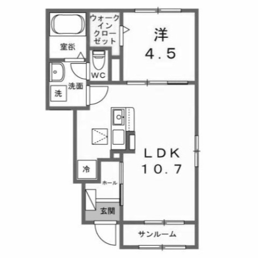 【間取り】 | ウエスト．ゲート　Ⅱ
