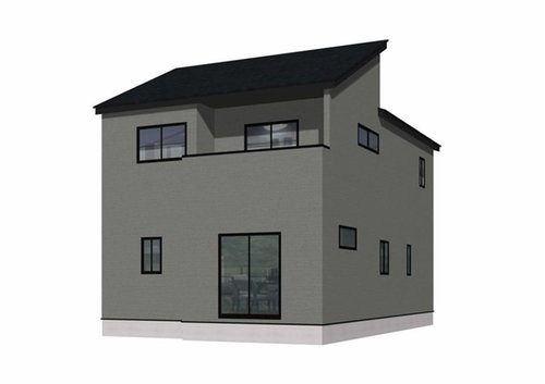 倉敷市老松町５丁目の新築一戸建の外観パース|南側完成予定図