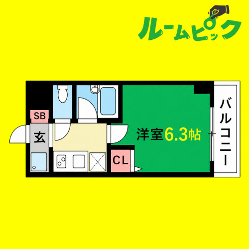 RIDGE堀田　名古屋市賃貸　仲介手数料無料の間取り