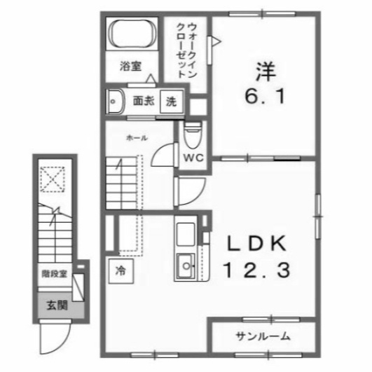 【間取り】 | ウエスト．ゲート　Ⅱ