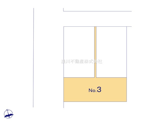 八王子市　上柚木　新築一戸建て　３期の区画図|～全3棟の新しいコミュニティが誕生～