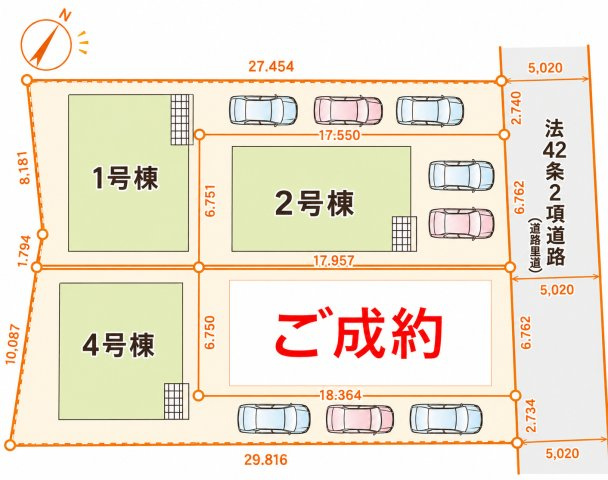 糸満市座波第3　1号棟の区画図