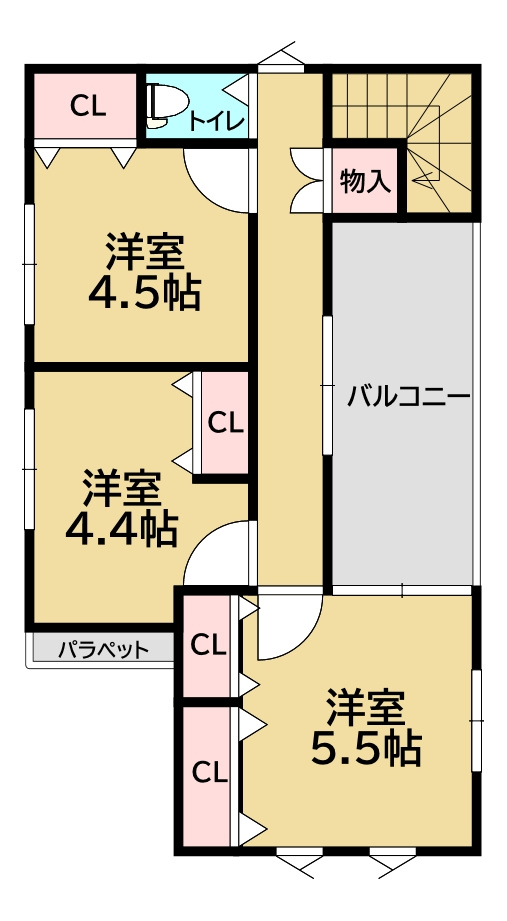 リベロスクエア真壁　新築の間取り|2階