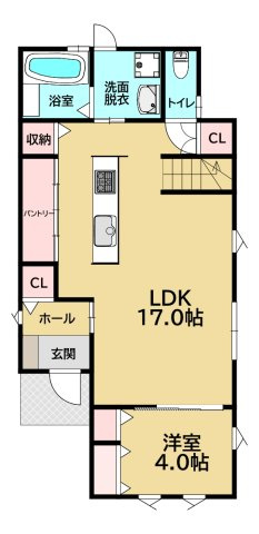 リベロスクエア真壁　新築の間取り|1階