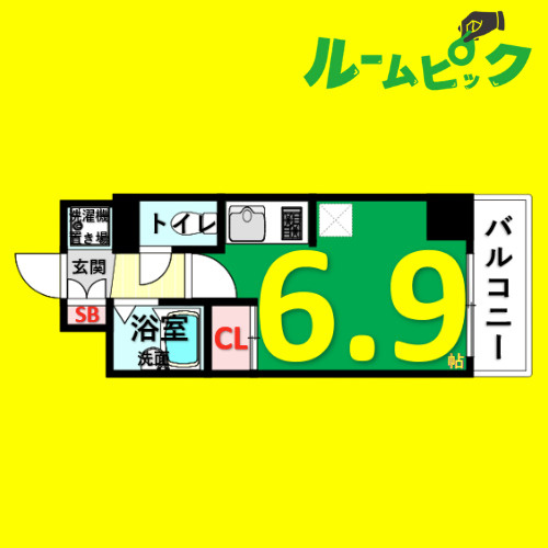 RIDGE堀田　名古屋市賃貸　仲介手数料無料の間取り