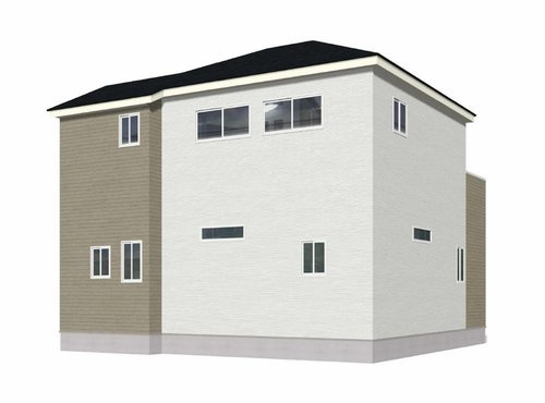 倉敷市酒津の新築一戸建の外観パース