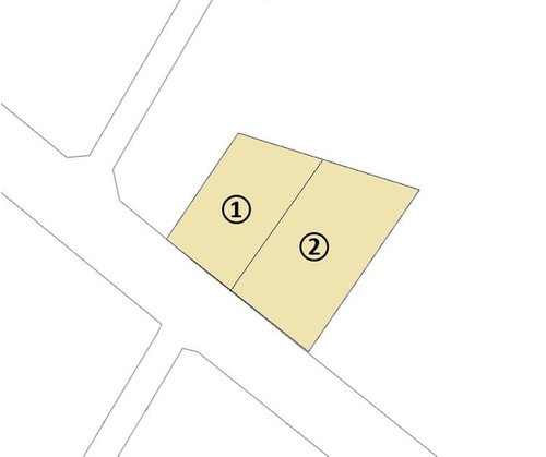 倉敷市酒津の新築一戸建の区画図