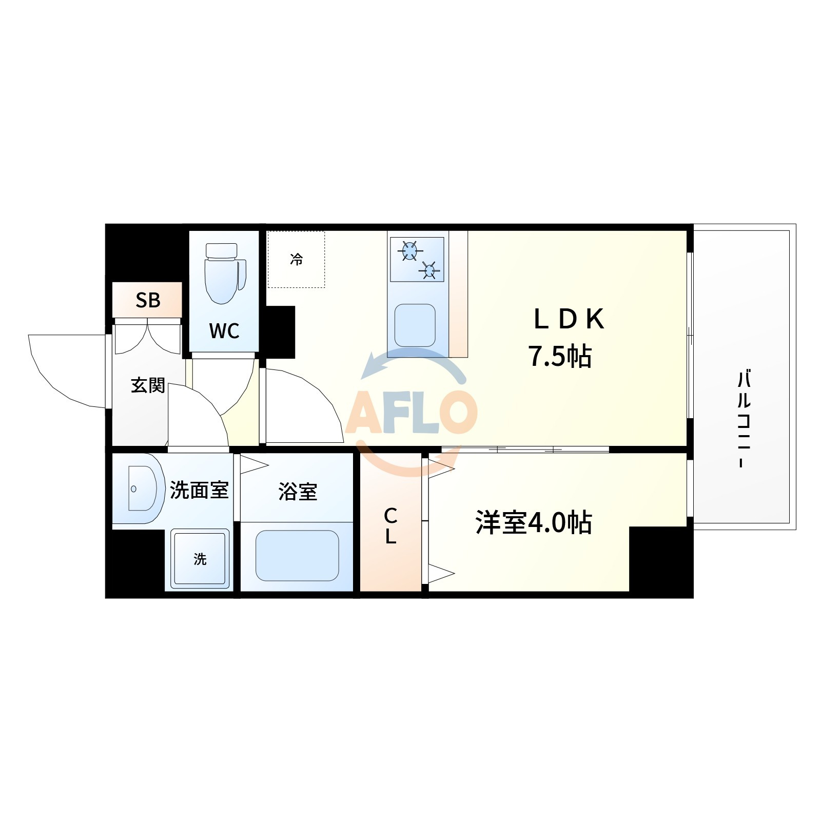 MELDIA CREST TAPP 新大阪 WESTの間取り|間取り