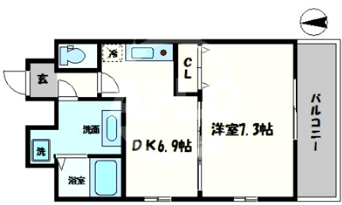 Blue bee桜川駅前の間取り|間取り
