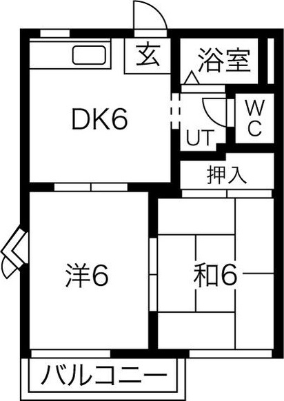 ロイヤル石神C棟の間取り