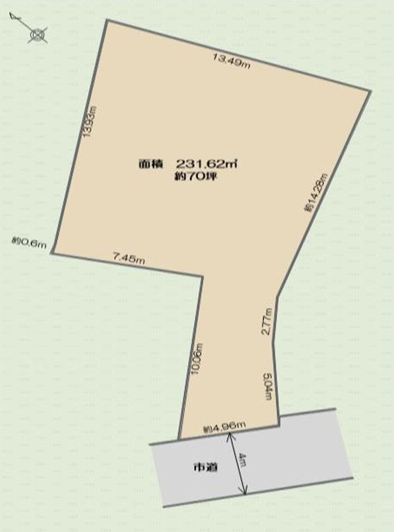 高石市東羽衣４丁目２３４番１の区画図