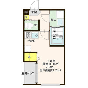 ハーモニーテラス城木町の間取り