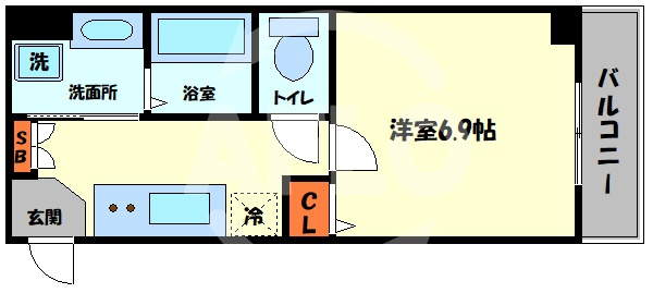 グランデュオM海老江の間取り|グランデュオM海老江　開放感のある間取り
