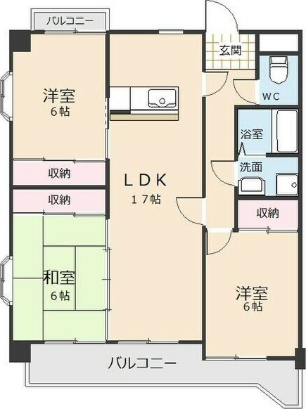 ジュネスSANOHの間取り