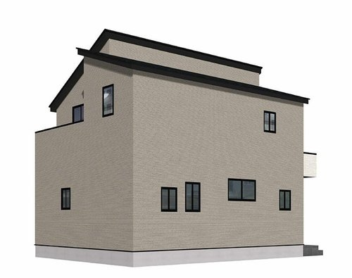 倉敷市中庄の新築一戸建の外観パース