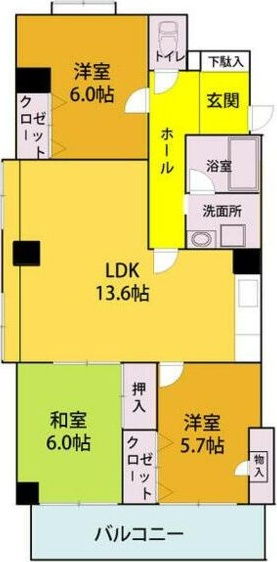 OS・SKYサンメイトの間取り