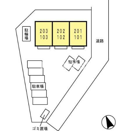 ブランドールの駐車場