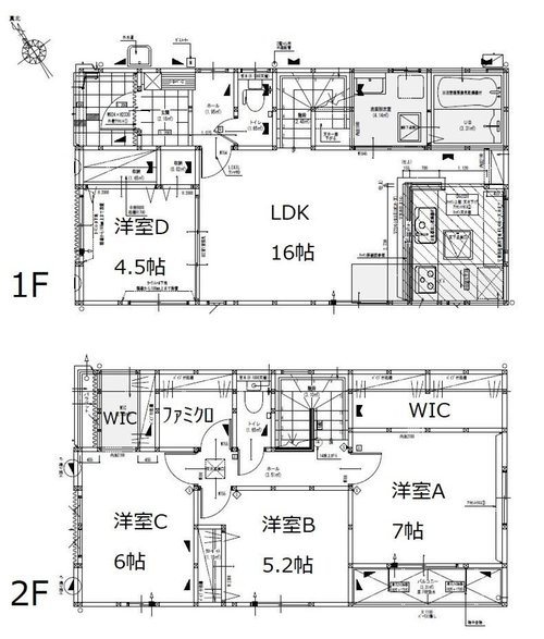 倉敷市八王寺町の新築一戸建の間取り
