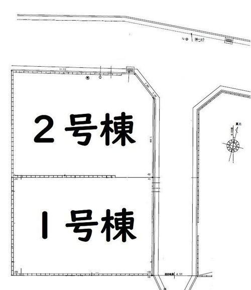 倉敷市福井の新築一戸建の区画図