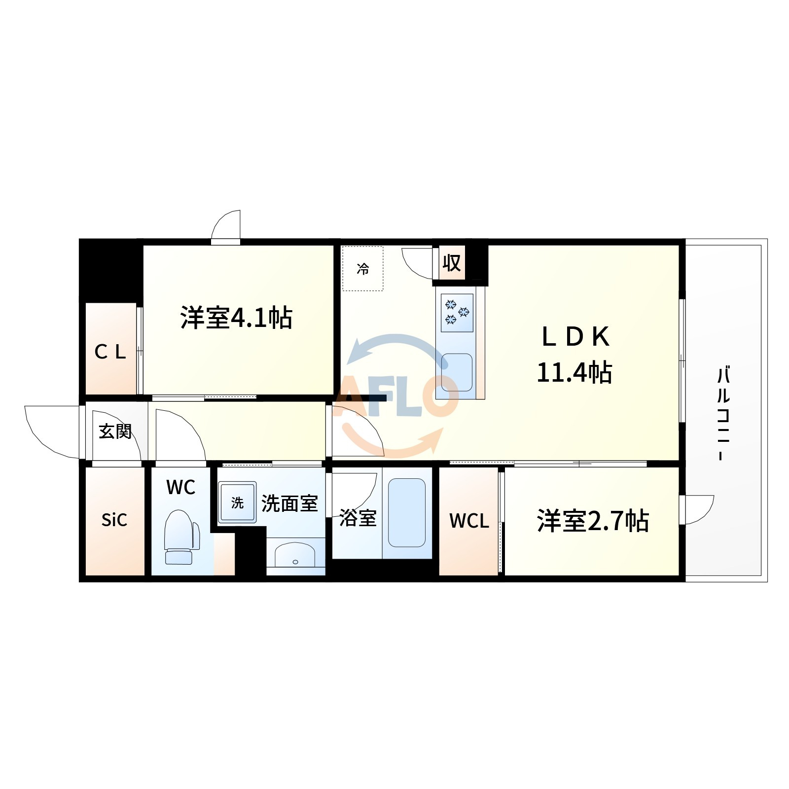 シーズンフラッツ新大阪SOUTHの間取り|間取り