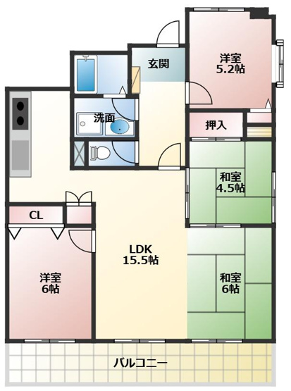 【間取り】 | ダイヤパレス栄