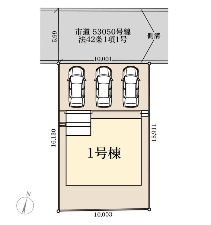 つくば市谷田部第1　新築戸建の区画図