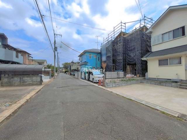 つくば市谷田部第1　新築戸建の前面道路含む現地写真