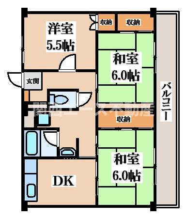 【間取り】 | ビレッジハウス中村