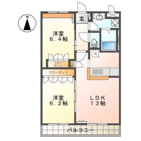 グランディール高尾の間取り