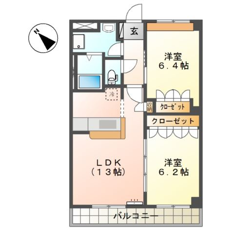 メゾンひばりヶ丘壱番館の間取り