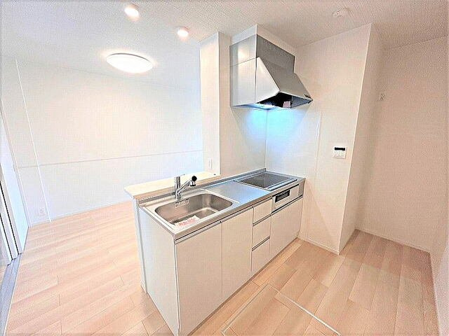 インフィニティ　ハーモニーＢのキッチン|コンパクトなキッチンで掃除もラクラク