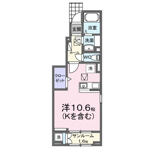 ホーリープレイス唐津　Ⅰの間取り
