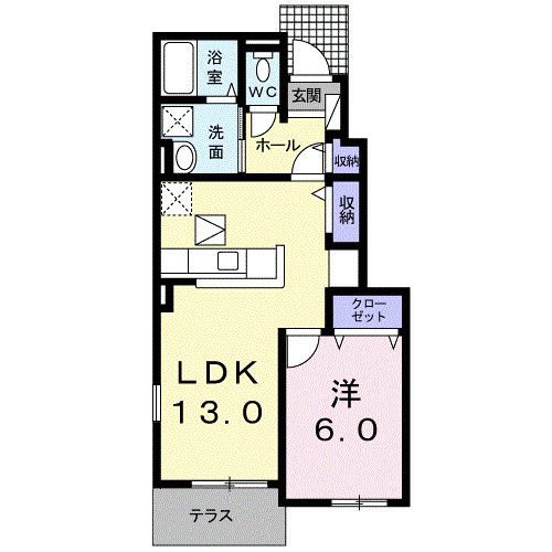 アミール立川　Ｂの間取り