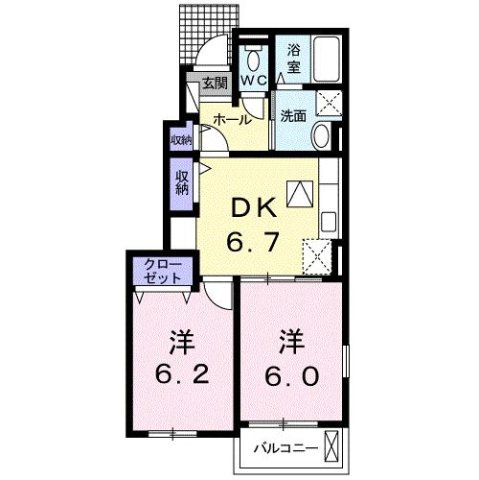 アミール立川　Ａの間取り