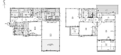 岡山市中区高屋の新築一戸建の間取り