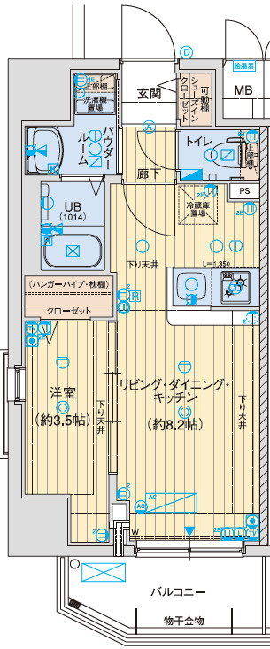 アドバンス大阪メルディアの間取り