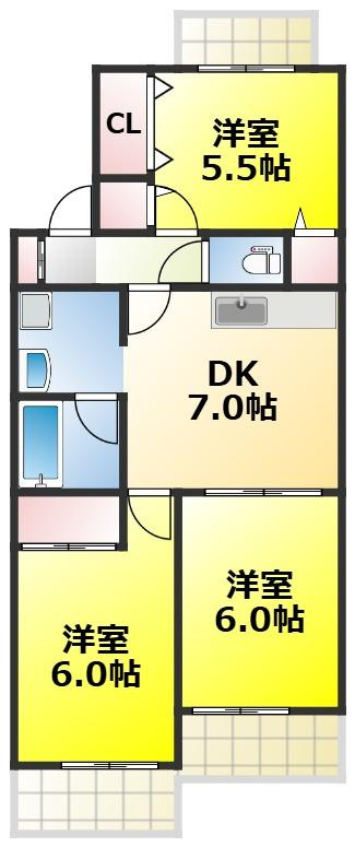 サンキャッスル2の間取り