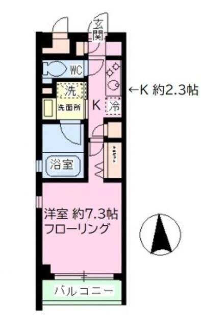 ヴィルヌーブ　蔵前の間取り