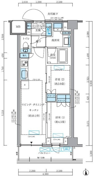 パークアクシス品川シーサイドの間取り