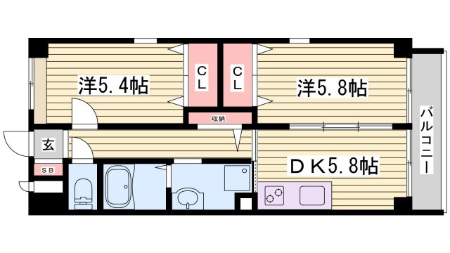 西舞子壱番館の間取り