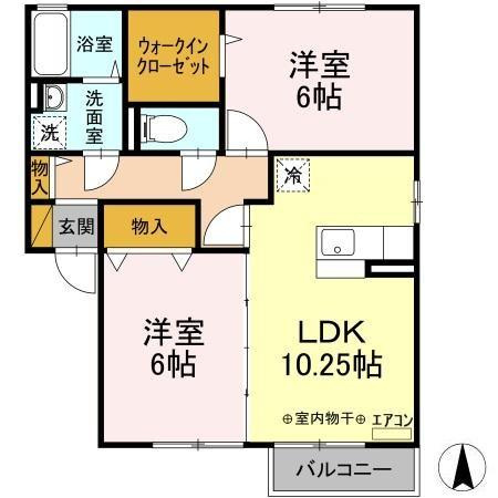 クレストパークＡの間取り