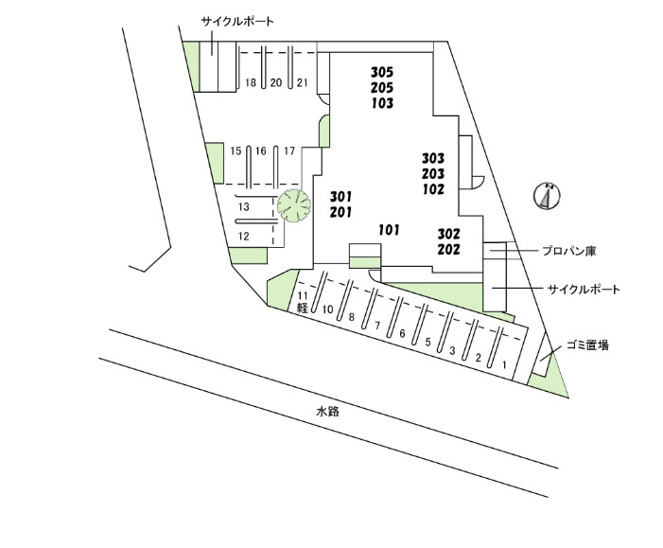 【駐車場】サニーコート 